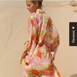 Spell ‘Oceans of love’ maxi kimono robe med/Lrg BNWT floral tie SOLD OUT